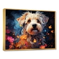 thumbnail image 2 of Designart "Pop Art Magic Of Maltese II" Animals Dog Floater Framed Canvas Prints, 2 of 5