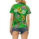 thumbnail image 3 of CAMISAS DE MUJER INSPIRADAS CHIC Hawaianas de Manga Corta Tropical Floral con Botones L Verde Pasto, 3 of 7