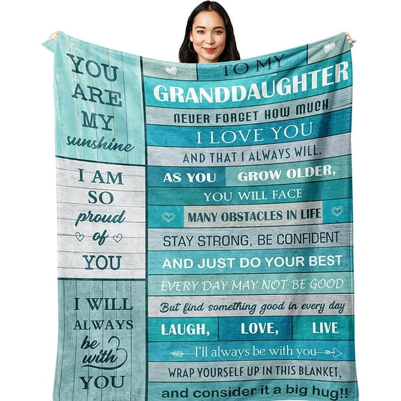 Granddaughter Gifts from Grandma/Grandpa,Gifts for Granddaughter,Granddaughter Gifts for Christmas Birthday Anniversary Graduation Wedding Valentine,to My Granddaughter Throw Blanket 60”x50”