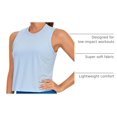 thumbnail image 4 of Remera CRZ YOGA de algodón Pima azul lino XS sin mangas, 4 of 5