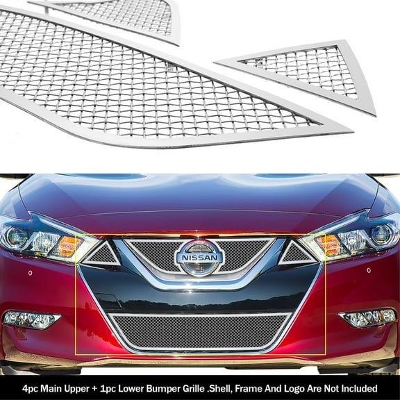 2015-2018 Nissan Maxima Stainless Steel Polished Finish 1.8 Mm Wire Mesh Mesh Grille