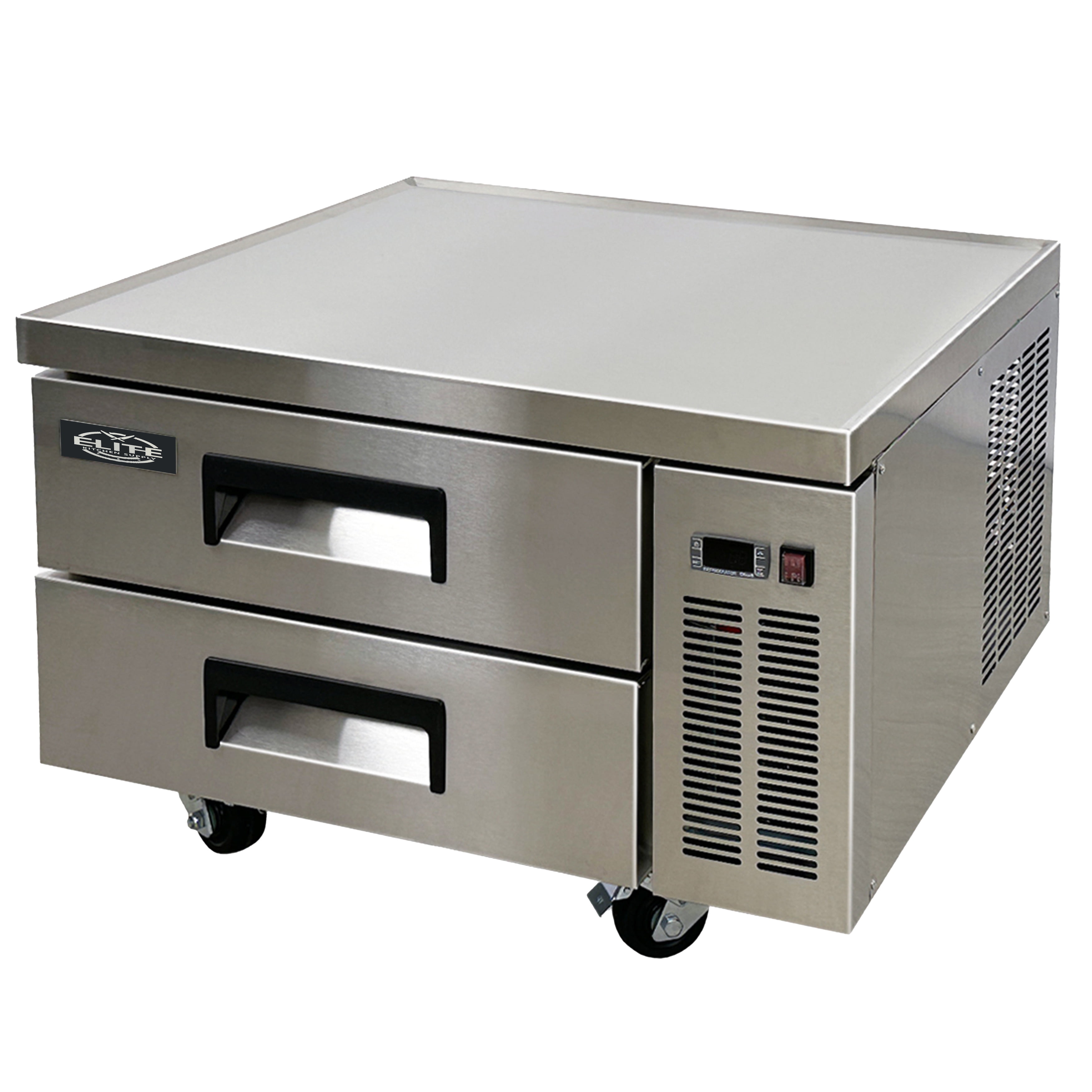36 in. Commercial Chef Base Refrigerator Cooler in Stainless Steel 6.5 Cu.Ft.