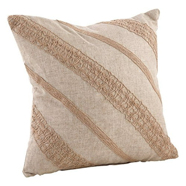 SARO LIFESTYLE Tela Ruvida Collection 1463.N17S Coussin à Rayures de Canard, 17"