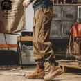thumbnail image 2 of Pantalones cargo para hombre, talla grande, Y2k, pantalones holgados vintage para hombre, alta calidad, casuales, de calle, de lujo, nuevos, en algodón, baratos, emo, los más baratos, 2 of 5