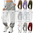 thumbnail image 4 of Women Solid Jogger Sweatpants Sevevn Elastic Drawstring High Waist Relaxed Fit Trousers With Side Pockets, Varied Solid Color Choices For Gym Training Home Lounging And Everyday Casual Outfits, 4 of 6