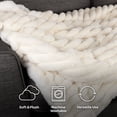 thumbnail image 4 of Lavish Home 60x70in Faux Fur Throw Blanket for Couch, Bed, or Chair (Ivory), 4 of 8