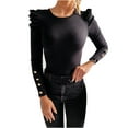 thumbnail image 1 of Chandail à Enfiler pour Femmes Hauts d'Hiver en Dentelle avec Boutons Chandail à Enfiler Hauts d'Hiver pour Femmes Hauts d'Hiver pour Femmes Hauts de Travail en Dentelle pour Femmes, 1 of 5