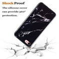 thumbnail image 4 of Dteck Phone Case Compatible with iPhone SE 2022, iPhone SE 2020, iPhone 8, iPhone 7,Marble Pattern IMD Shockproof Silicone Soft Flexible TPU Slim Lightweight Protective Cover,Black Marble, 4 of 5