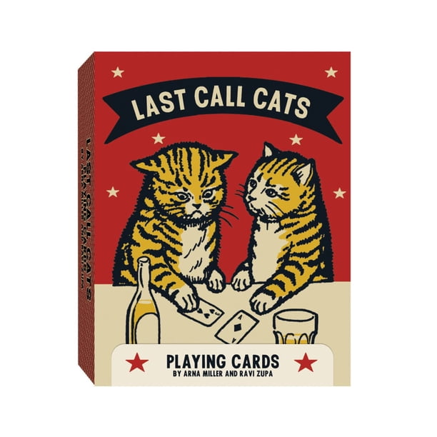 Cartas para Jugar Last Call Cats de Chronicle Books, Azul