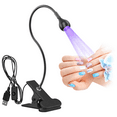 thumbnail image 1 of Graflsoa Lampe Portable UV LED pour Durcissement des Ongles avec Clip Réglable, Alimentée par USB 3W pour Manucure et Réparation de Téléphone, Options Noir/argent, Câble de 1,8m Inclus, 1 of 6