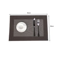 thumbnail image 3 of Jaritto Dining Table Placemats Vinyl Set of 4 Stain Resistant for Home Kitchen Restaurant Holiday Party Decor (Dark Brown), 3 of 4