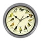 thumbnail image 4 of Reloj de pared con pájaro cantor, reloj melódico multiusos, funciona con pilas. Gris 32cm, 4 of 9
