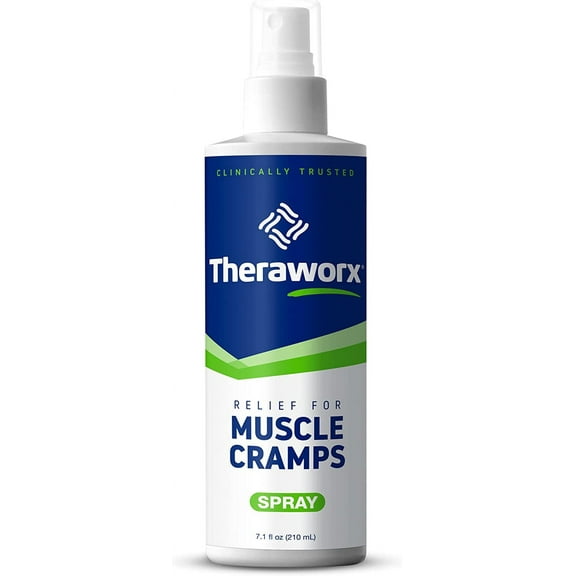 Theraworx Relief Fast-Acting Spray for Leg Cramps, Foot Cramps and Muscle Soreness, 7.1oz