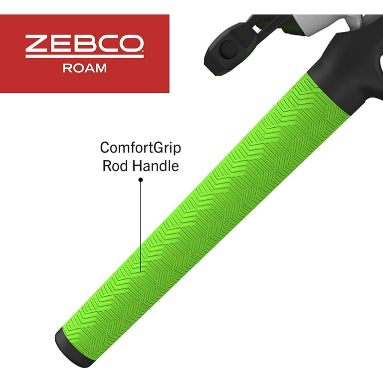 Zebco Roam Spincast Reel and Telescopic Fishing Rod Combo, 6-Foot 5-Piece  Rod, Green