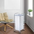 thumbnail image 6 of YYEAN 10 Drawer Rolling Storage Cart Scrapbook Paper Office School 15"D x 13"W x 34"H-Clear, 6 of 10