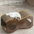 thumbnail image 6 of Sturdy Walnut Cat Scratching Post with Integrated Cat Bed, 4-Season Woven Scratch Pad, Indoor Cat Scratcher & Toy for Kitten Lounging Play, 6 of 9