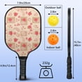 thumbnail image 4 of Pickleball Paddles Set,Pioneer Flower Floral Print Pattern Fiberglass Surface Pickleball Racket Set with 2 Indoor Outdoor Pickleball Balls and Pickleball Bag,Pickle-ball Equipment, 4 of 6
