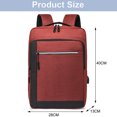thumbnail image 2 of Mochila para computadora portátil, Mochilas de Viaje para computadoras portátiles con Puerto de Carga USB, Mochilas universitarias, Bolsa para computadora,Red, 2 of 5