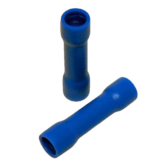 Bass Rockers 16-14 Gauge Blue Vinyl Butt Connectors (100pc)