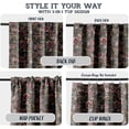 thumbnail image 3 of Vargottam 84 Inch Rod Pocket/Back Tab Cotton Curtains for Windows and Doors - Light Filtering Cotton - Light Filtering Drapes For Doors - Set of 2 Panels, 52"x84" - Floral Vine Design (Gray), 3 of 8