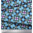 thumbnail image 3 of Soimoi Cotton Voile Fabric Check & Geometric Print Fabric by Yard 42 Inch Wide, 3 of 5