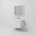thumbnail image 6 of Castor 36 in W White Single Bath Vanity Cultured Marble Top, 34 in Mirror and Faucet Set, 6 of 10