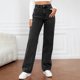 thumbnail image 3 of WILLBEST Jeans Mujer Pantalones Vaqueros Desgastados y Rotos de Moda para Mujer, Cintura Alta, Holgados, Cómodos, Elásticos, Con Bolsillo Con Botón, Estilo Casual 940 Chica, 3 of 7