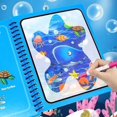 thumbnail image 2 of Libro mágico Montessori de dibujo al agua para niños libro de colorear reutilizable libro de pintura para niños pequeños juguetes educativos para niños, 2 of 5