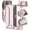 Pink, variant on For iPhone 18 Pro Max Case Crossbody Wallet PU Leather Magnetic Flip Folio Wristlet Shoulder Strap 3-in-1 Crossbody Phone Case with Card Slots Zipper Pocket for Women Men,Black