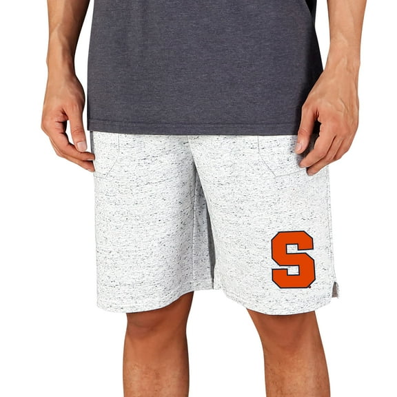 Men's Concepts Sport White/Charcoal Syracuse Orange Throttle Knit Jam Shorts