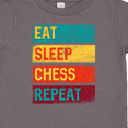thumbnail image 4 of Inktastic Chess Player Eat Sleep Chess Repeat Boys or Girls Toddler T-Shirt, 4 of 5