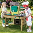 thumbnail image 5 of Hape: Nature Fun: Outdoor Mud Kitchen - Wooden Playset, Cooking Accessories, Water Dispensing Sink Bucket, Chef Pretend Play, Blackboard, Kids Ages 3+, 5 of 12