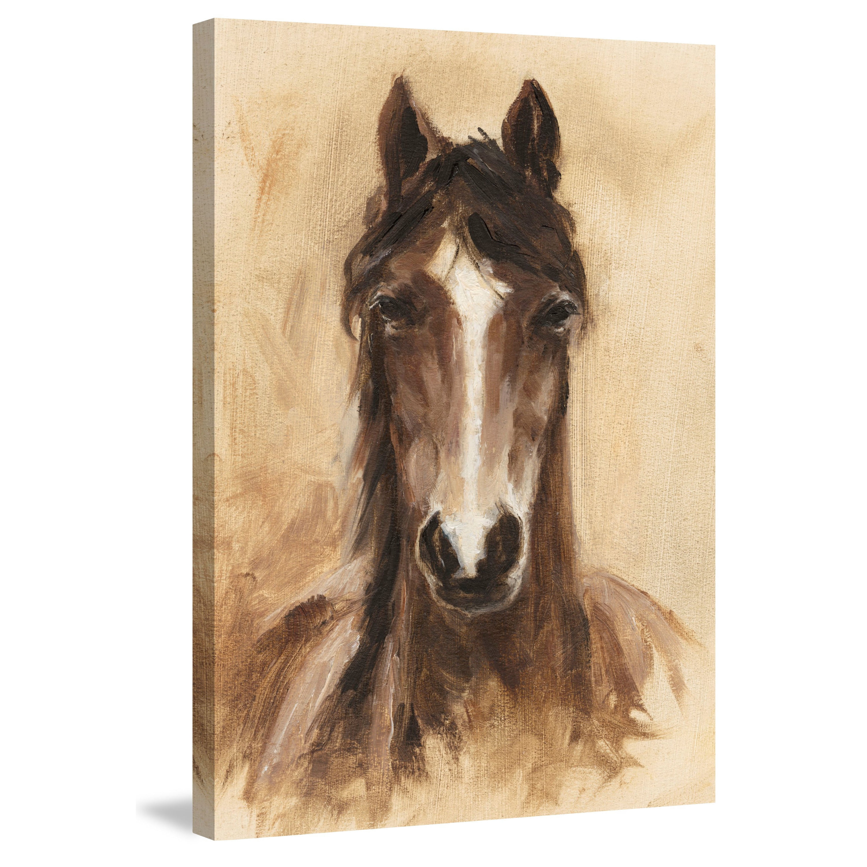 Marmont Hill "Shaded Horse" Painting Print on Wrapped Canvas