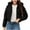 Black, variant on Scyoekwg Winter Coats for Women Zip Up Puffer Jacket Fashion Cropped Down Jackets Hooded Long Sleeve Coats Warm Quilted Outerwear (Black,M)