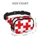 thumbnail image 4 of Fotbe Red Cross 1 Cangurera Cuadrada con Estampado de Doble Capa, Bolsa de Cintura Ajustable Mini para Hombres y Mujeres, 4 of 9