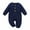 Navy, variant on Kogui Long Sleeve Romper Girl Baby Boy Girl Outfit Long Sleeve Romper Jumpsuit Zipper Bodysuit One-Piece Fall Winter Outfit 0 3 6 9 12 18 24 Months (Grey,9-12 Months)