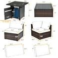 thumbnail image 3 of Costway 7 PCS Patio Furniture Set with 28" 50000 BTU Propane Gas Fire Pit Table Cushions Off White, 3 of 11