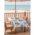 thumbnail image 2 of Outdoor Tablecloth with Umbrella Hole for Patio/Picnic/Party/Camping, Coastal Ocean Waterproof Table Cloth Rectangle Table Cover Washable, Summer Beach Nautical Octopus Corals (60"x 120"), 2 of 8