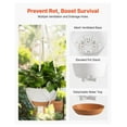 thumbnail image 3 of Hanging Planters 10 Inch Self-Watering, 2 Pack - Indoor Outdoor Flower Pots with Ropes & Hook, 3 of 9