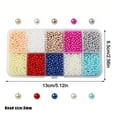 thumbnail image 3 of 5500pcs 3mm Assorted 10 Colors No Hole Round Ball Bead Scrapbooking Craft DIY Beads Decoration + Plastic Box (Assorted Colors, 3mm), 3 of 4