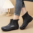 thumbnail image 6 of Caywon Women's Ankle Rain Boots Waterproof PVC Round Toe Slip On Short Booties Thick Sole Non Slip Garden Shoes Outdoor Wet Weather Casual Daily Botines Mujer, 6 of 9