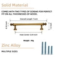 thumbnail image 3 of Goo-Ki 5"(128mm) Hole Center Antique Brass Kitchen Cabinet Handles, Closet Classic Zinc Alloy Cabinet Pulls Dresser Handles for Bedroom,Drawer,Cupboard & Wardrobe, 6 Pack, 3 of 9