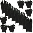 thumbnail image 1 of EeaseMX 12 pares de guantes de algodón, guantes de protección laboral, guantes de trabajo cómodos, guantes de protección para las manos, negros, talla L (gruesos)., 1 of 8