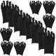 thumbnail image 1 of EeaseMX 12 pares de guantes de algodón, guantes de protección laboral, guantes de trabajo cómodos, guantes de protección para las manos, negros, talla L (gruesos)., 1 of 8