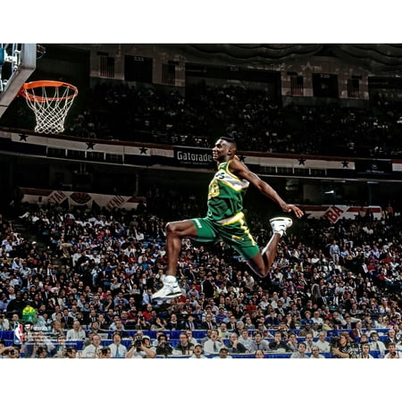 Shawn Kemp Seattle Supersonics NBA All-Star 1991 Slam Dunk Contest Photograph