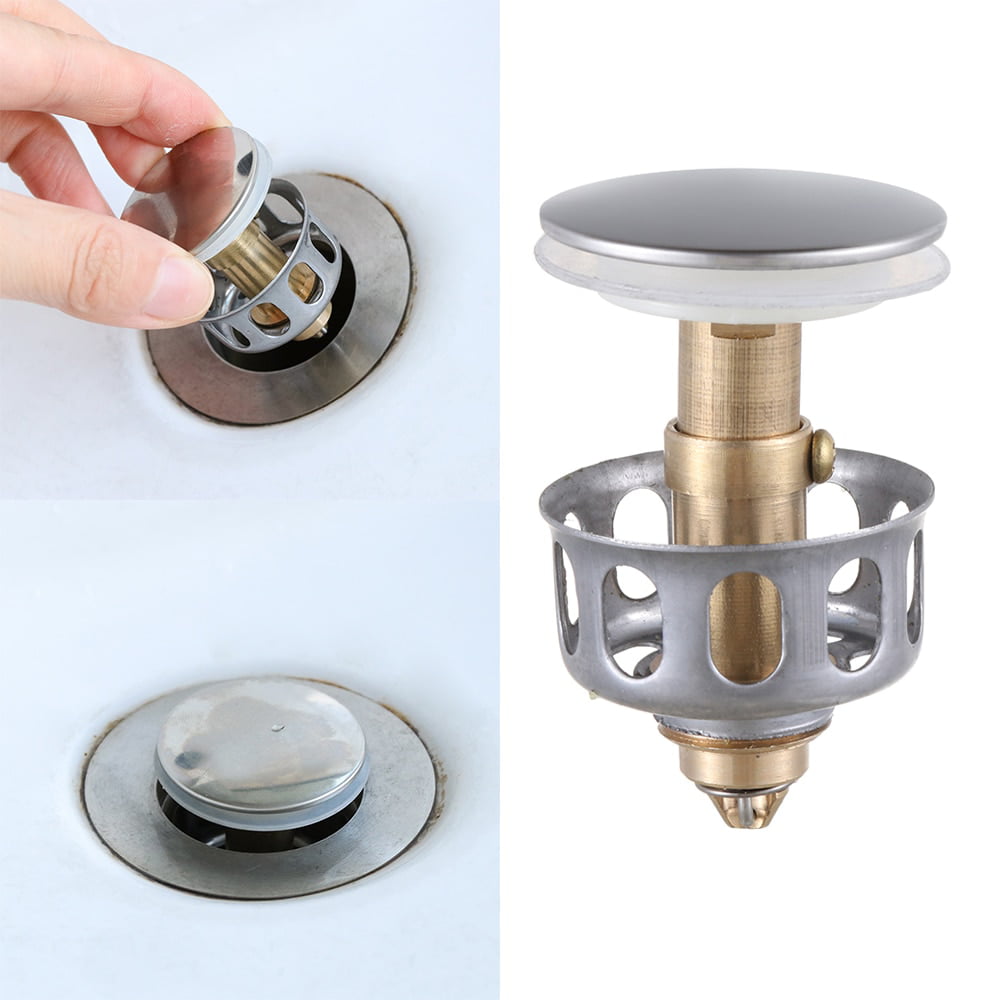 Universal Wash Basin Core Bounce Drain Filter Up Bathroom Kitchen Sink Plug Part 