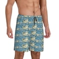 thumbnail image 2 of Pofeuu anchovy Print Men's Soft Woven Elastic Waistband Sleep Pajama Short-Medium, 2 of 6