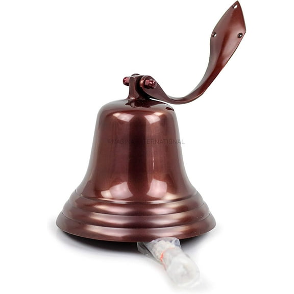 Nautical Aluminum Antique Brown Ship Bell - Captain Maritime Beach Home Decor Gift - Nagina International (4 Inches)