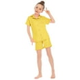 thumbnail image 2 of Huowey Baby Unisex Toddler Pajamas Set Short Sleeve And Comfortable Pants With Fabric Button Down Collar Loose For Family Wear Birthday Pjs, 5-6 Years, 2 of 4