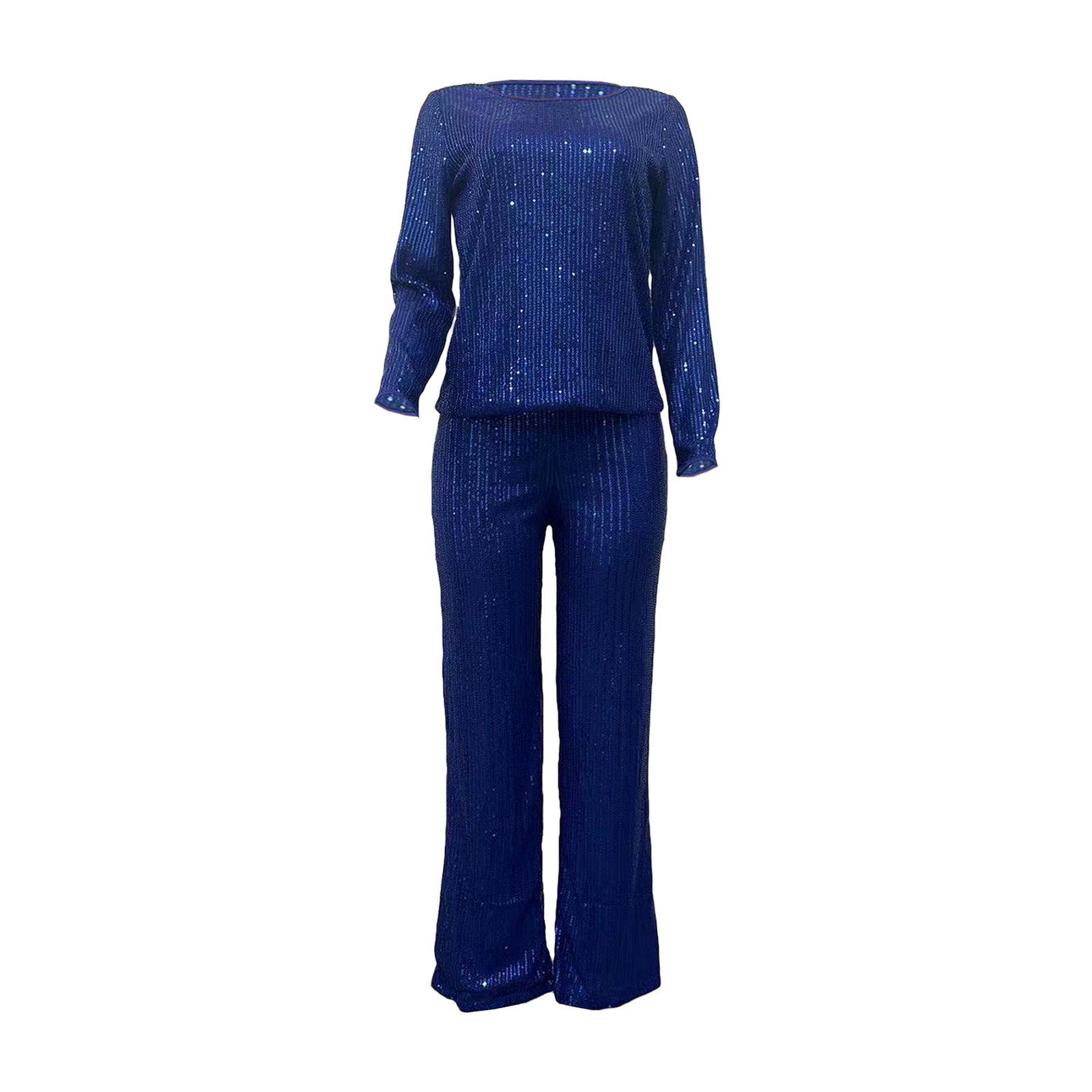 2 Piece Sets for Women Fall Shorts Pants Sets Women 2 Piece Outfits Women's Solid Color Sequin Fashion Suit Comfortable Casual Long Sleeve Pants Two-piece Set